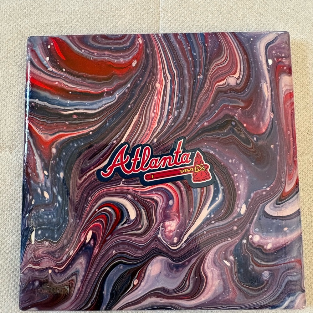 Atlanta Braves Swirled Art Canvas

Poured Painted Tile Coaster